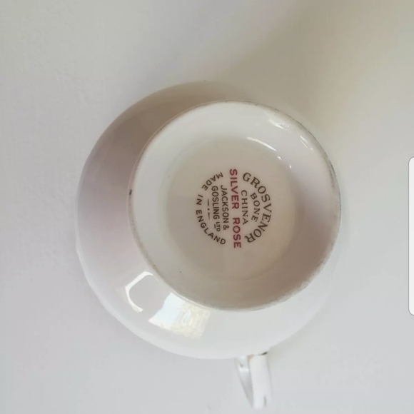 Grosvenor Bone China,  silver rose,made in england - Picture 5 of 5